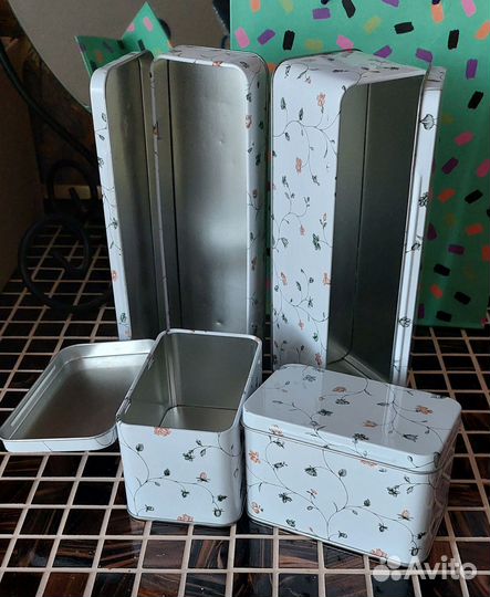 Жестяные баночки для мелочей IKEA