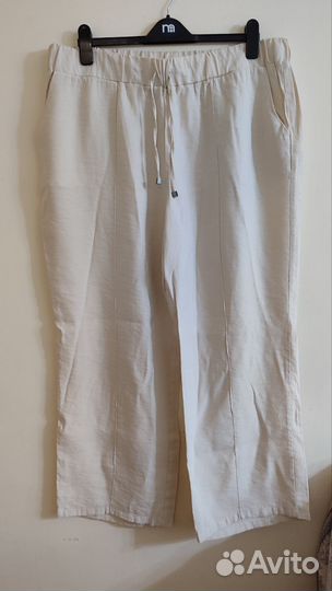 Брюки капри летние льняные