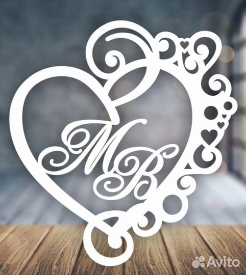 Монограмма герб вензель табличка панно