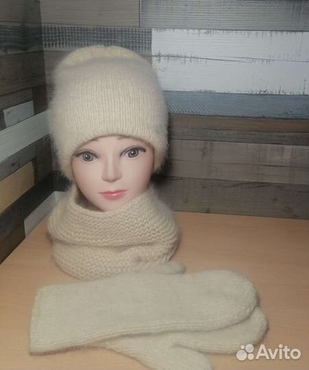 Комплект шапка и снуд женский