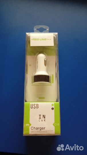 Автомобильное зарядка Red Line C19, Black White