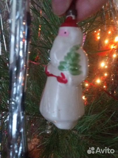 Редкая стекляная ёлочная игрушка СССР