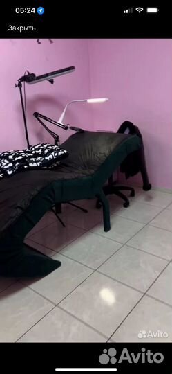 Кушетка анатомическа косметологу и наращивания