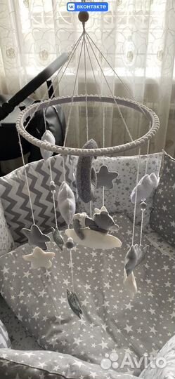 Детский мобиль в кроватку ручной работы