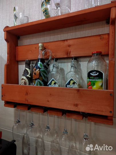 Винная полка деревянная