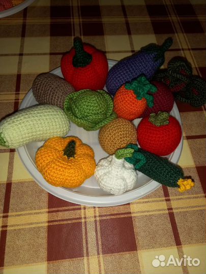 Вязаные овощи