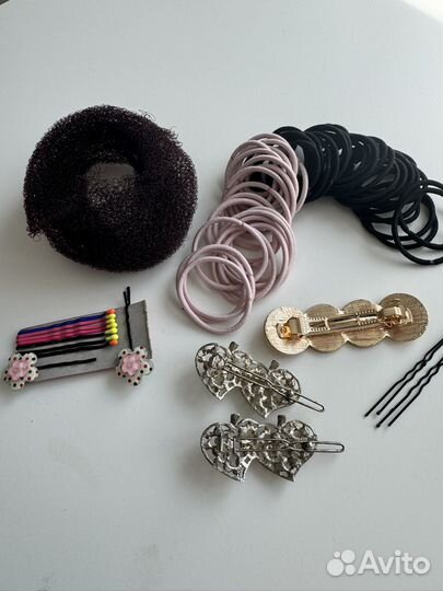Резинки для волос невидимки заколки пакетом
