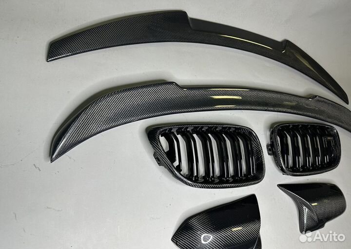 Спойлер ноздри зеркала BMW F22 F23 M2 F87 карбон