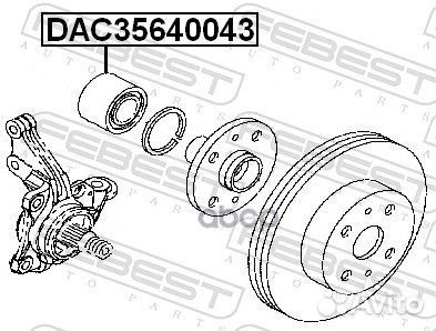 Подшипник ступицы DAC35640043 DAC35640043 Febest
