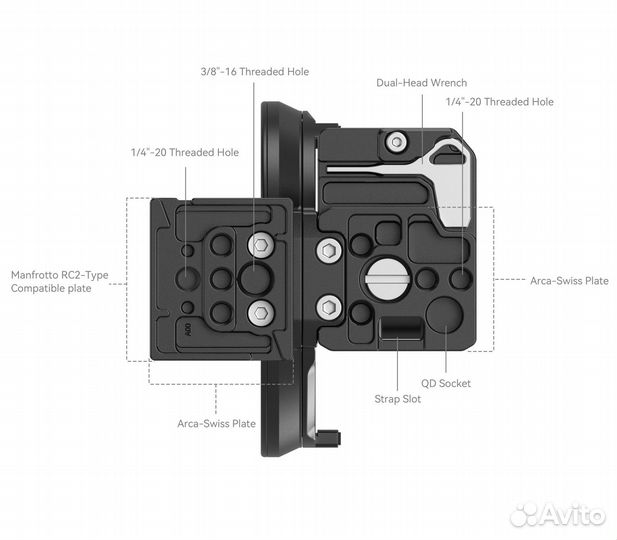 Поворотная площадка SmallRig 4300 для Canon EOS R