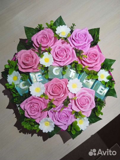 Букет из мыла ручной работы