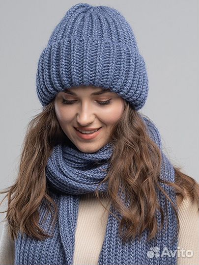 Комплект женский шапка и шарф