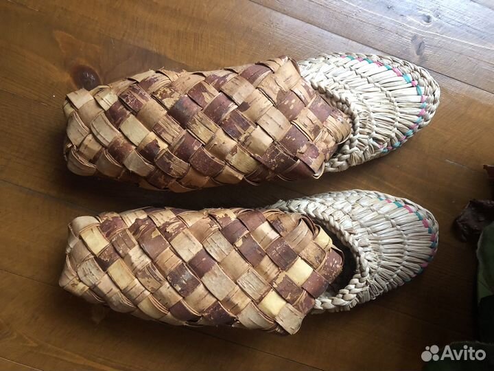 Лапти плетеные