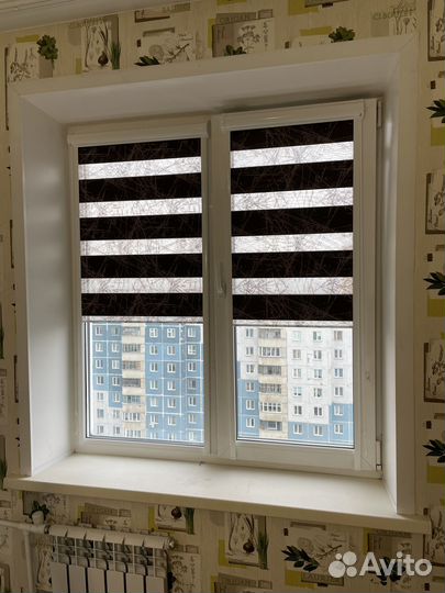 Рулонные шторы зебра 