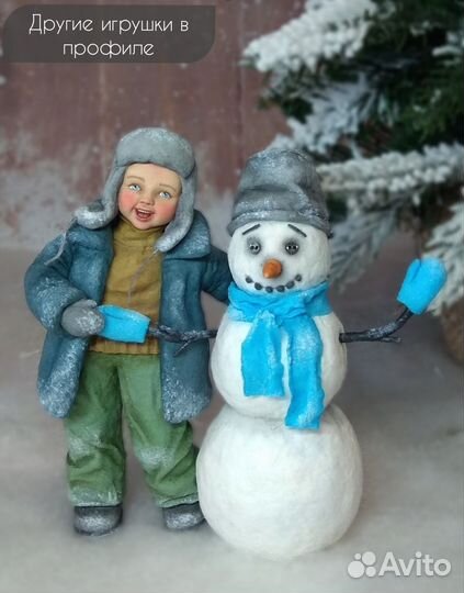 Ватные елочные игрушки