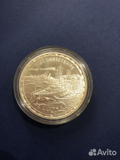 Монета 25 долларов HMS Dorsetshire