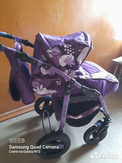 Коляска 2 в 1 тедди платинум