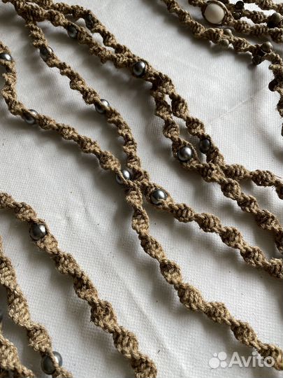 Подвесное кашпо из джута