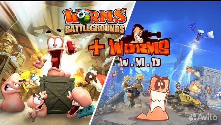 Worms Battlegrounds + Worms W.M.D на PS4 PS5