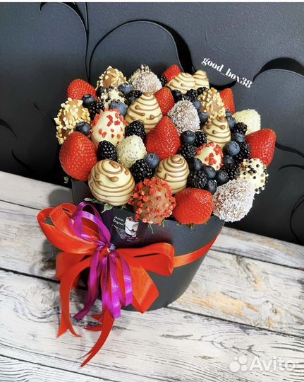 Съедобный букет. Клубника в шоколаде