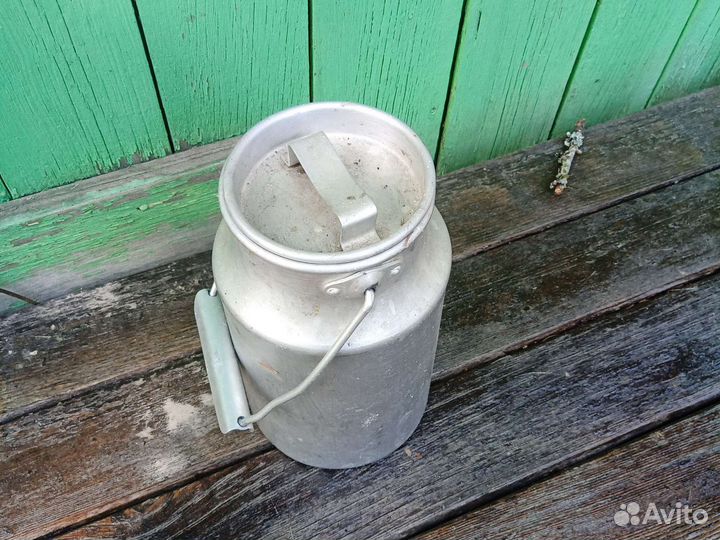 Бидон алюминиевый, винтаж, СССР, 2 литра