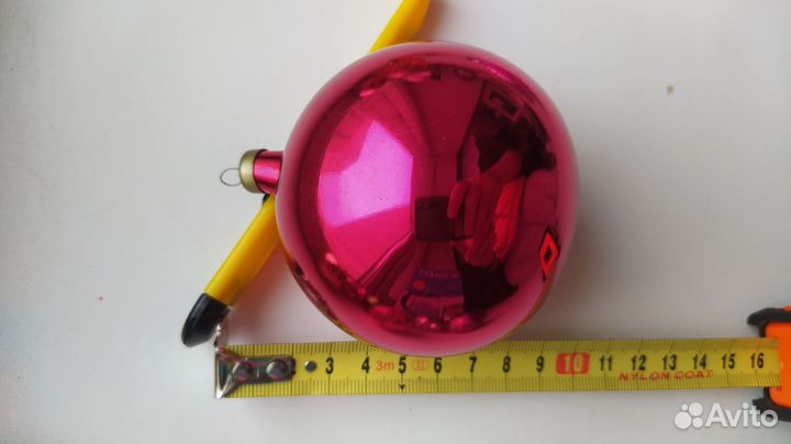 Елочные игрушки, шары большие, стекло, СССР