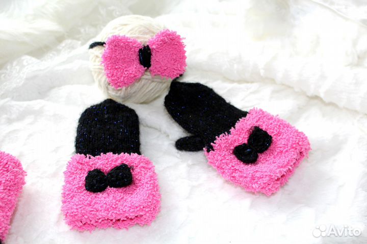 Детский вязаный комплект 