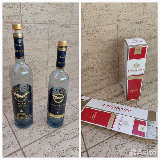 Пустые бутылки и коробки от алкоголя