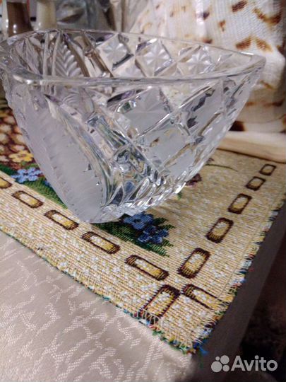 Хрустальная салатница СССР
