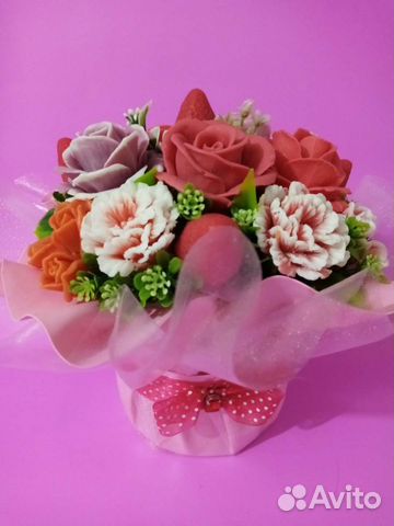Букет цветов из мыла