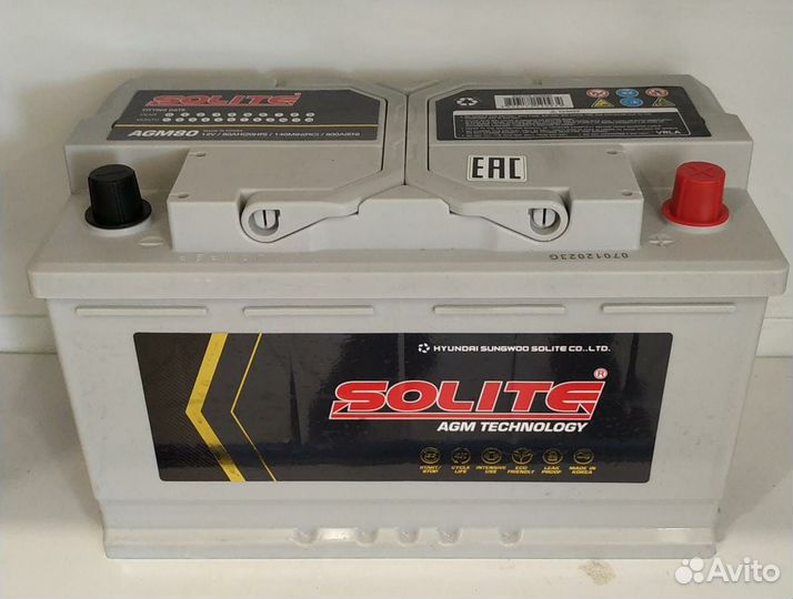 Аккумулятор AGM 80 Ah Solite