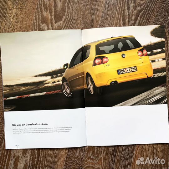 Дилерский буклет Volkswagen Golf GTI mk5 Pirelli