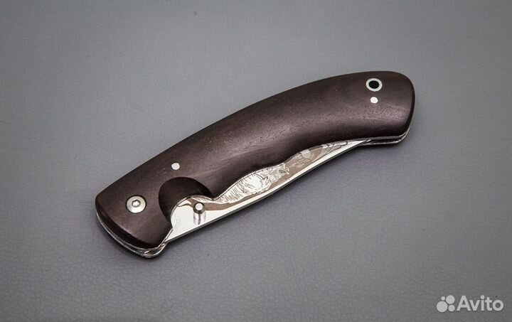 Нож складной Таежник из стали 95х18 с гравировкой