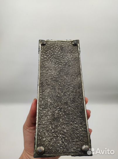 Табакерка, Коробочка для сигар, серебрение, дерево