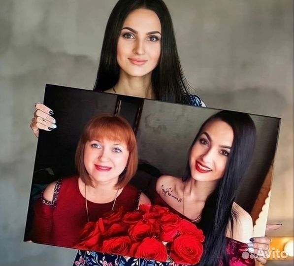 Романтический подарок портрет на холсте