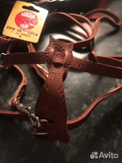 Шлейка с поводком для кошки