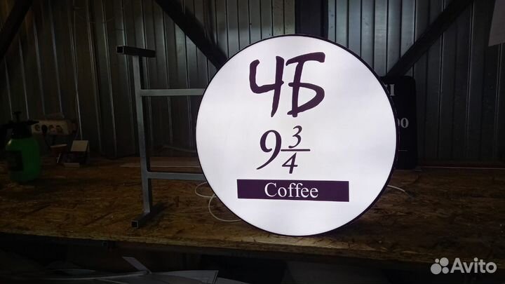 Рекламная вывеска Кофе
