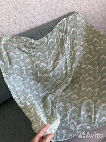 Большая муслиновая пеленка с гусями