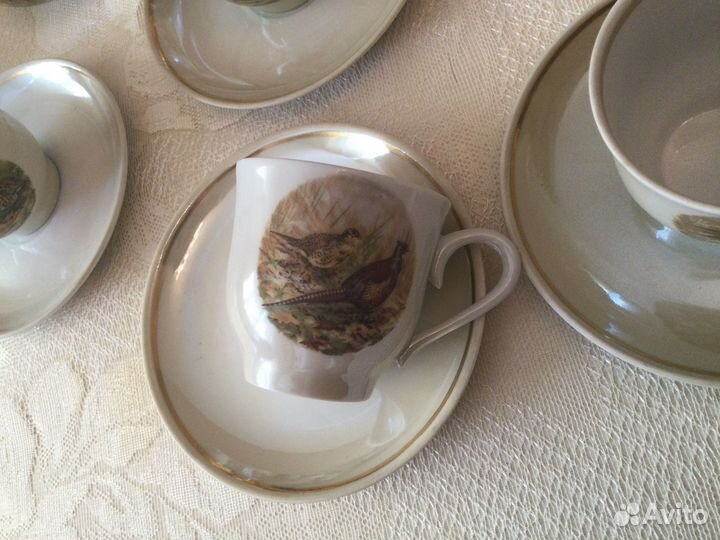 Сервиз кофейный новый фарфор высший сорт