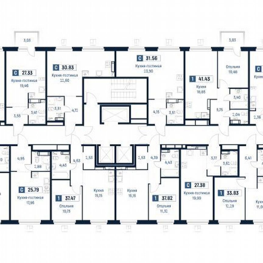 Квартира-студия, 27,4 м², 3/18 эт.