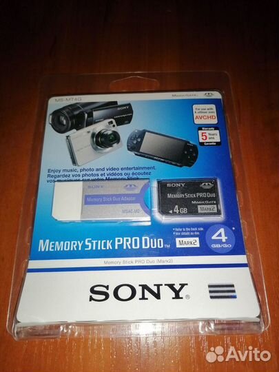 Sony Memory Stick Pro Duo Mark2 4Gb, Made in Japan