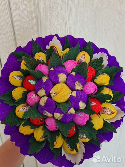 Сладкие букеты из конфет