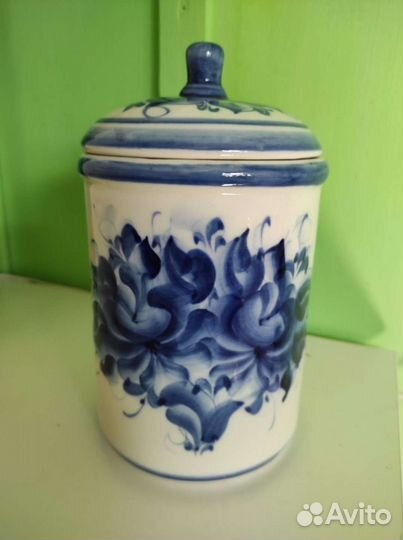 Банка для сыпучих. Гжель. Новые