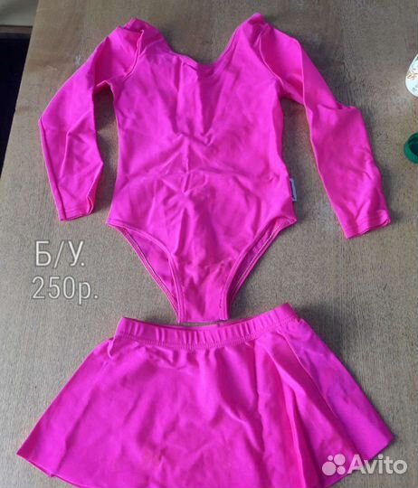 Купальник гимнастический, шорты спортивные