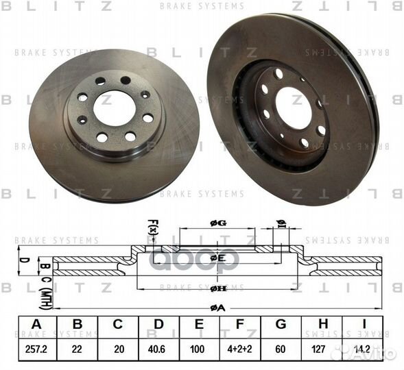 Диск тормозной BS0217 Blitz