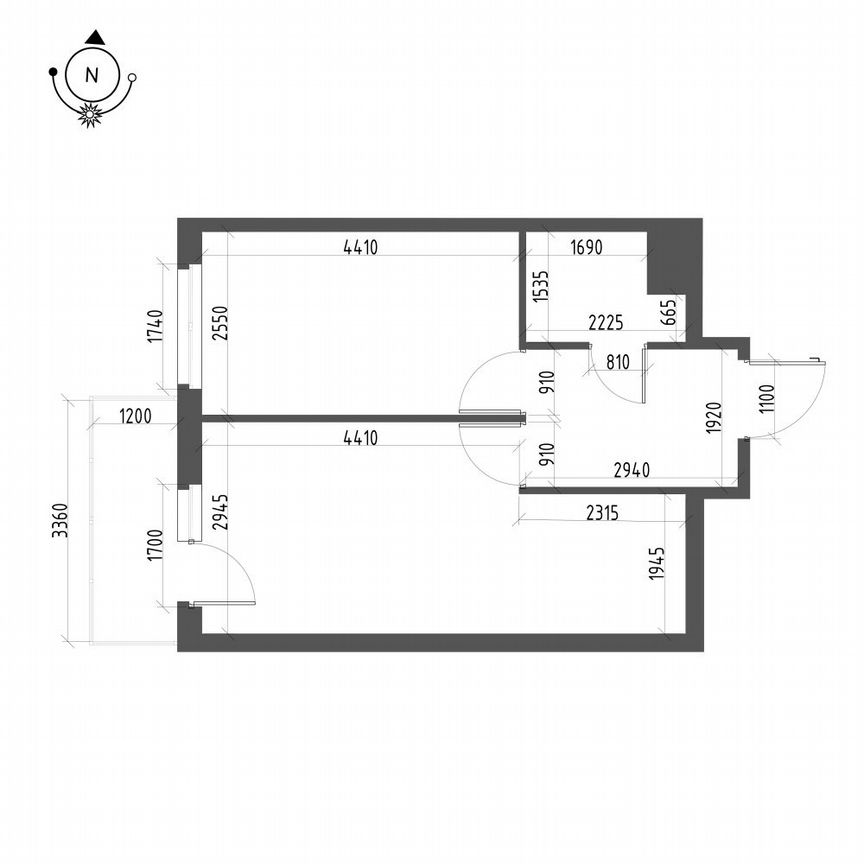 1-к. квартира, 38,4 м², 22/25 эт.
