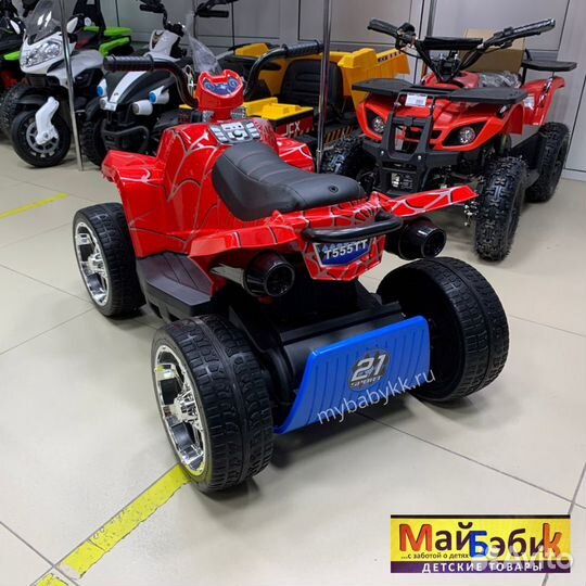 Электромобиль квадроцикл Т555тт красный паук новый