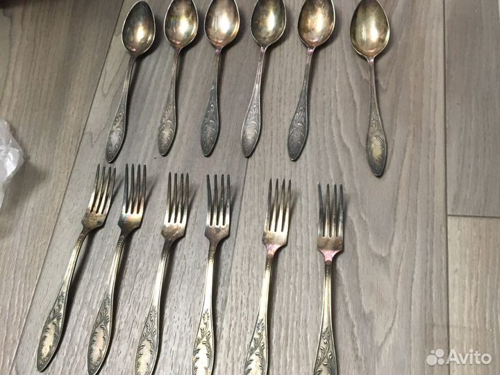 Ложки вилки мельхиор СССР