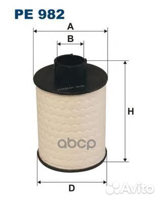 PE 982 фильтрующий элемент топлива Fiat Croma/D
