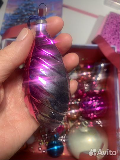 Елочные игрушки СССР стекло